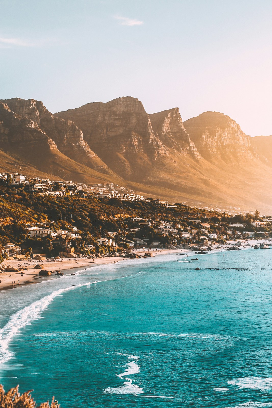 South African coastline at sunset
