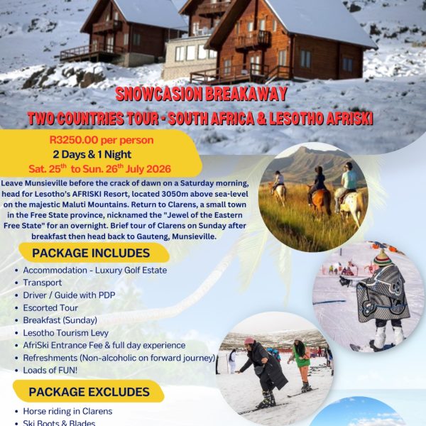 Snowcasion Breakaway 2 Days – South Africa & Lesotho AfriSki Flyer